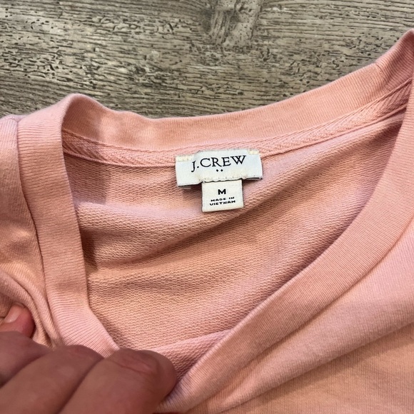J crew blush lightweight sweater/crew neck with lace detail - Picture 4 of 6
